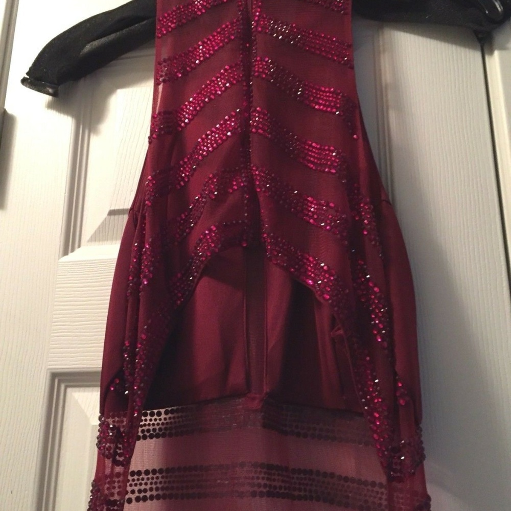 Burgundy Elegant Dress - Long Style - Size 12